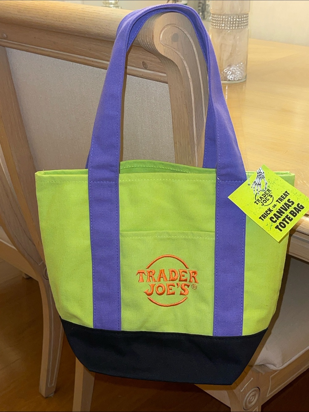 TRADER JOE’S Trick or Treat Canvas MINI Tote Bag NWT